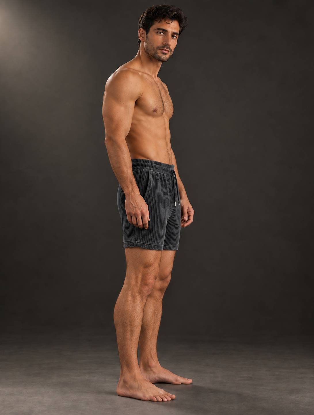 SENTINEL Corduroy Pants on a model, side view